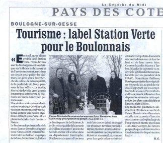 Auszeichnung Grüne Station für Boulogne sur Gesse mit dem Garten der Töpferie Hillen